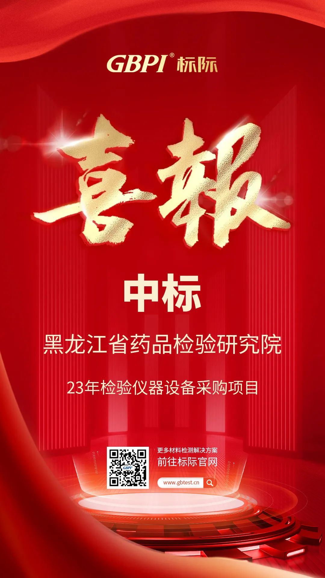 再传捷报！广州标际压差法气体透过率测定仪中标黑龙江省药品检验研究院！